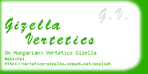 gizella vertetics business card